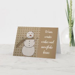 Snowflake Kisses Greeting Card Kort