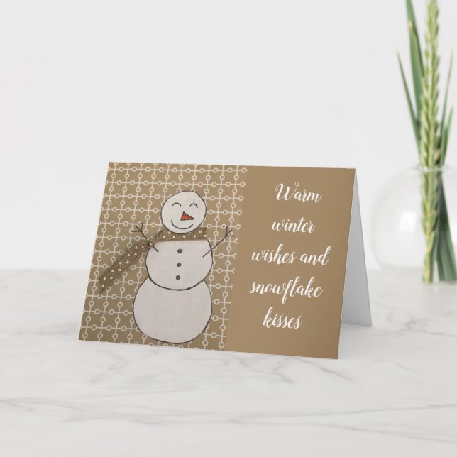 Snowflake Kisses Greeting Card Kort (Framsida)