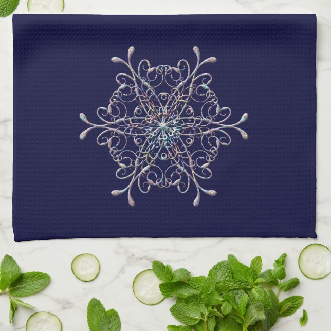 Snowflake Kitchen Towel Kökshandduk (Vikta)
