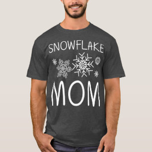 Snowflake-konst för Mamma Women Ice Snö Winter T Shirt