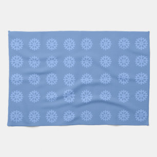 Snowflake Light Blue Winter Mönster Kökshandduk