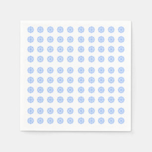 Snowflake Light Blue Winter Mönster Pappersservett