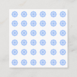 Snowflake Light Blue Winter Mönster Tilläggskort