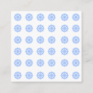 Snowflake Light Blue Winter Mönster Tilläggskort