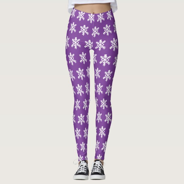 Snowflake Lila Leggings (Framsida)