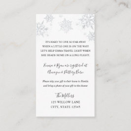 Snowflake Long avstånd babydusch Tilläggskort