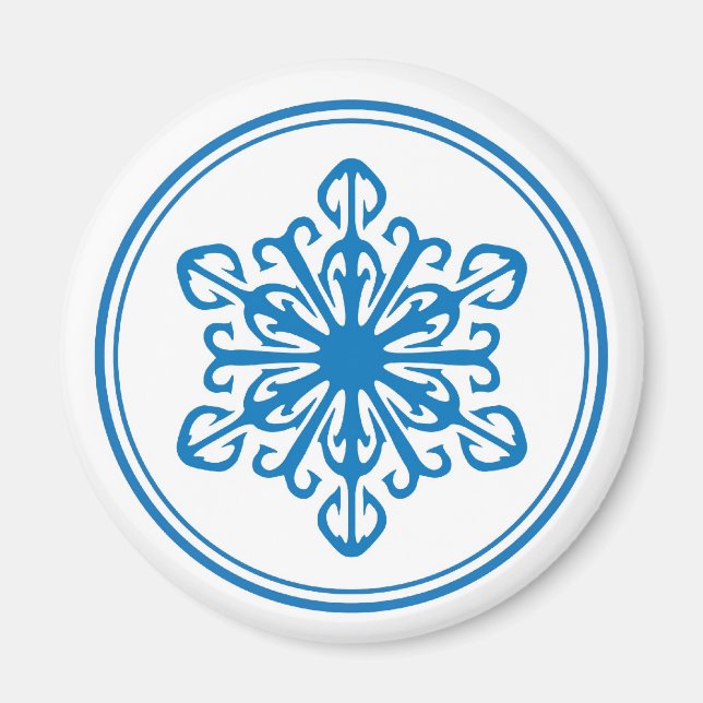 Snowflake Magnet - Blue (Framsidan)