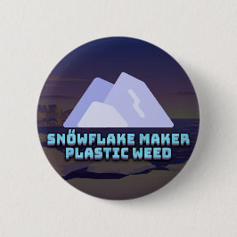 SNŐWFLAKE MAKER Plastic Ogräs logotyp Badge Knapp