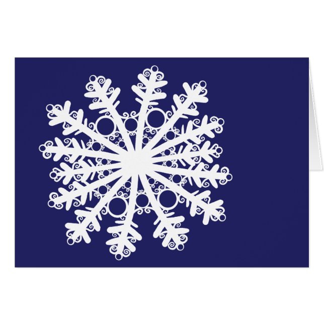 Snowflake mig hälsningskort (Framsidan Horizontal)