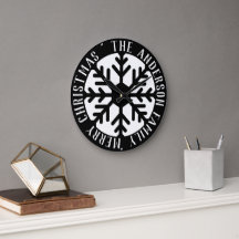 Snowflake Modern Black and White jul
