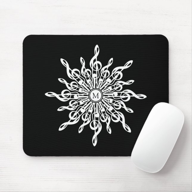 Snowflake Monogram Musmatta (Med mus)