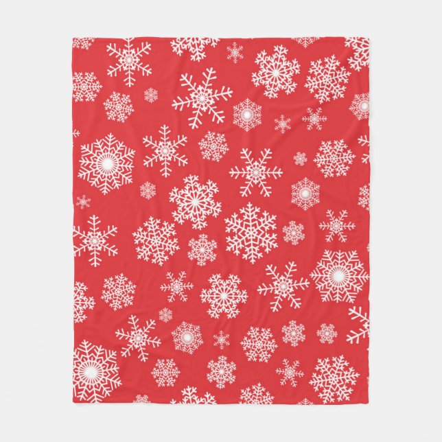 Snowflake mönster fleecefilt (Framsidan)
