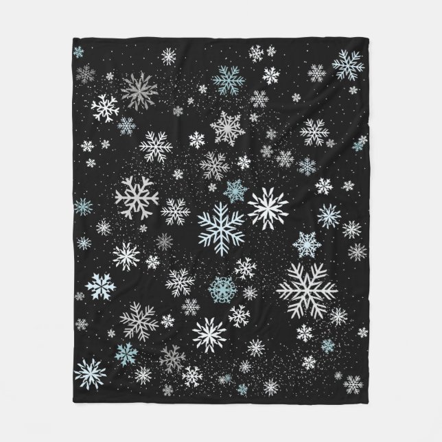 Snowflake Mönster Fleecefilt (Framsidan)