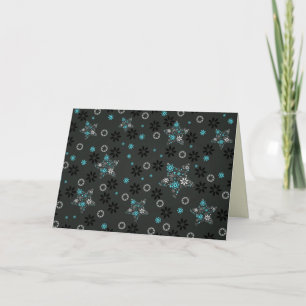 Snowflake Mönster Helgdag Card Kort