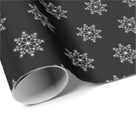 Snowflake Mönster jul Helgdag Black White Presentpapper