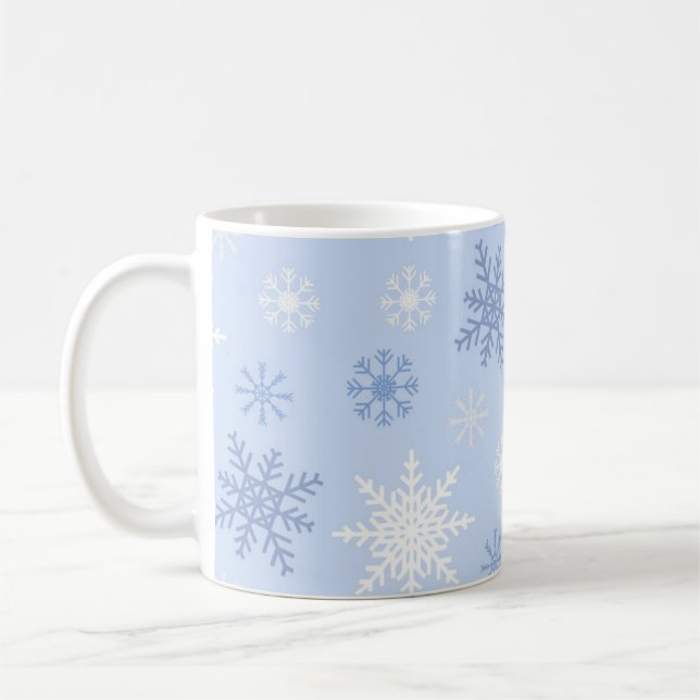 Snowflake mönster kaffemugg (Vänster)