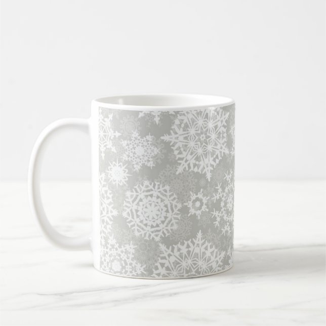 Snowflake mönster kaffemugg (Vänster)