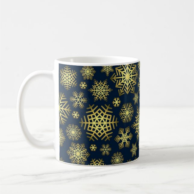 Snowflake mönster kaffemugg (Vänster)