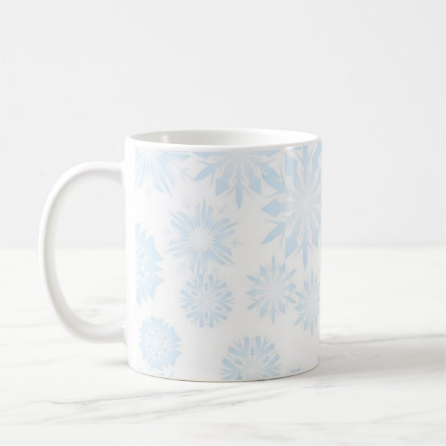 Snowflake mönster kaffemugg (Vänster)