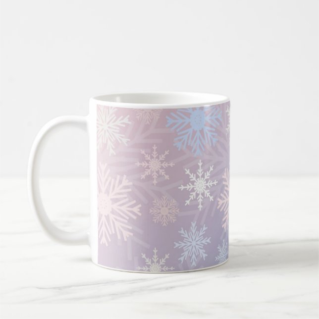 Snowflake mönster kaffemugg (Vänster)