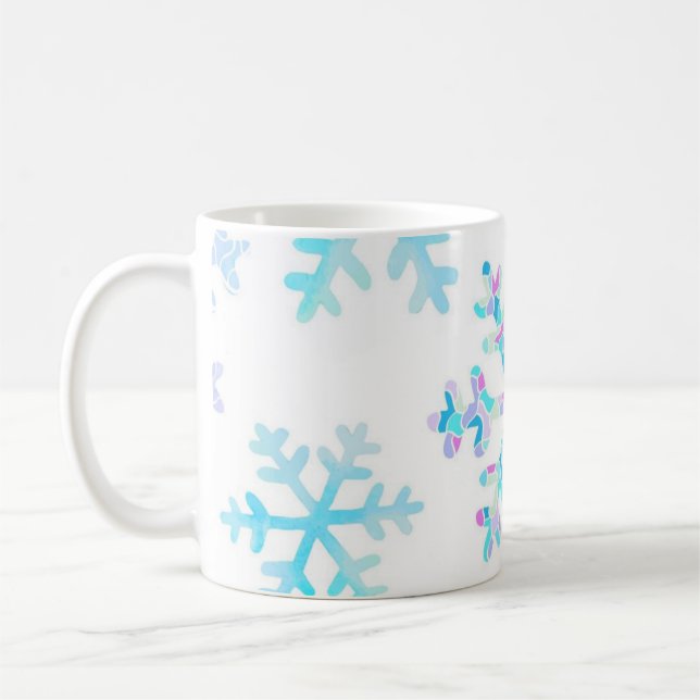 Snowflake mönster kaffemugg (Vänster)