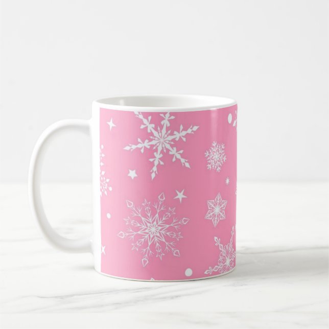 Snowflake mönster kaffemugg (Vänster)