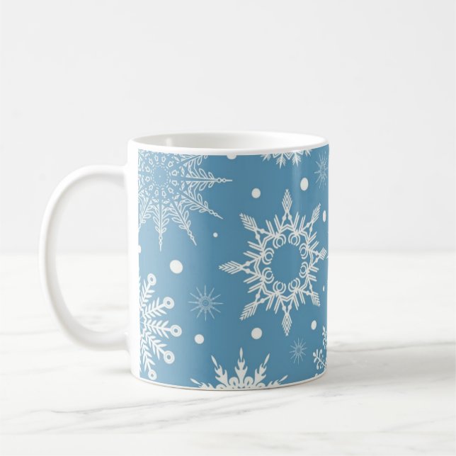 Snowflake mönster kaffemugg (Vänster)
