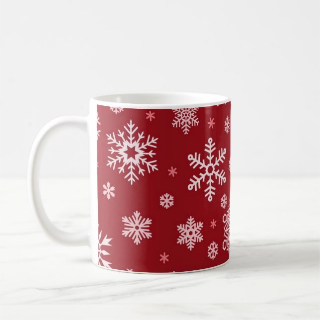 Snowflake mönster kaffemugg (Vänster)