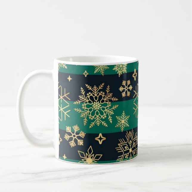 Snowflake mönster kaffemugg (Vänster)