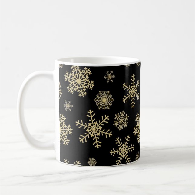 Snowflake mönster kaffemugg (Vänster)