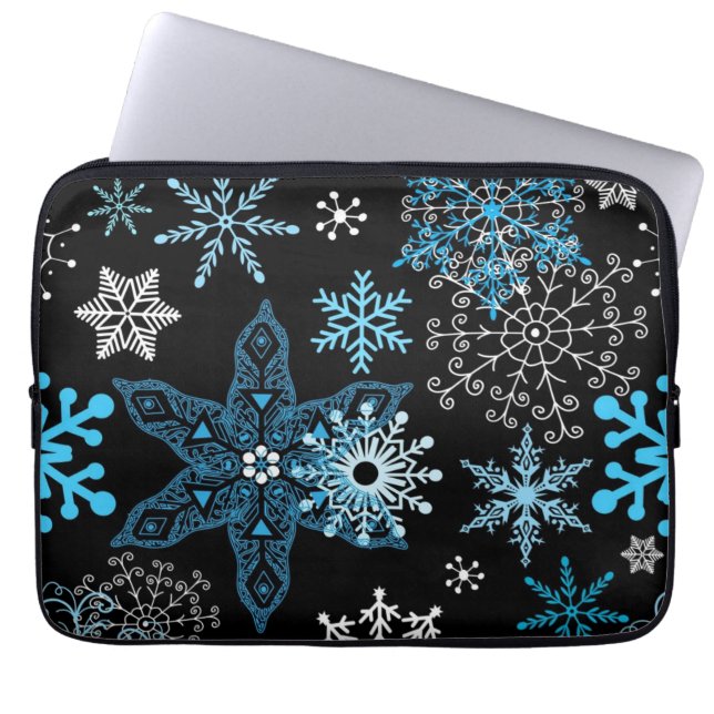 Snowflake mönster laptop fodral (Framsidan)