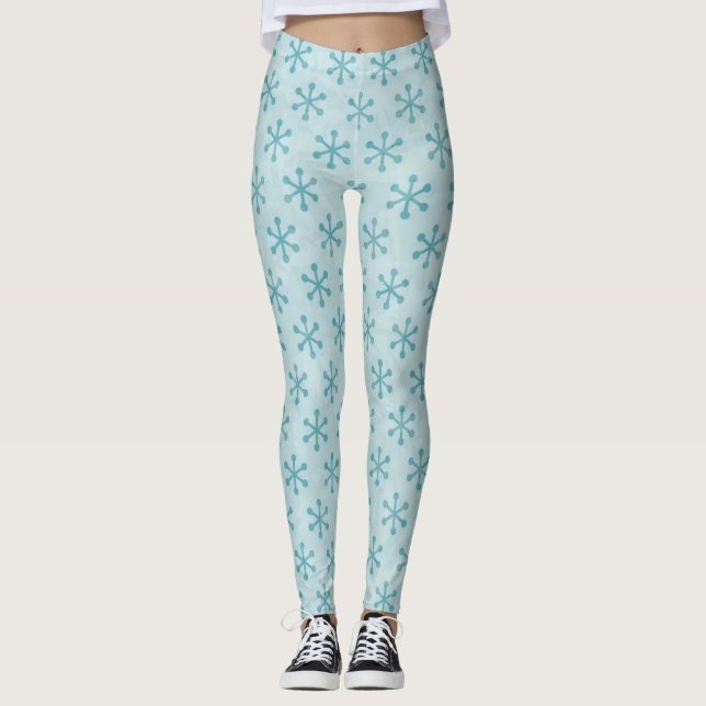 Snowflake mönster leggings (Framsida)
