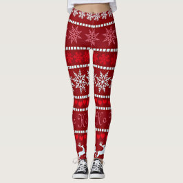 Snowflake Mönster Leggings