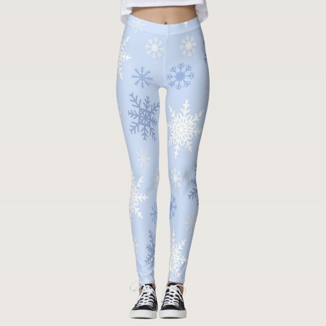 Snowflake mönster leggings (Framsida)