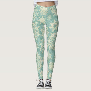 Snowflake mönster leggings