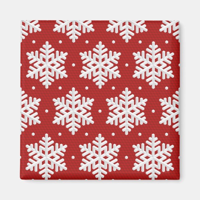 Snowflake mönster magnet (Framsidan)