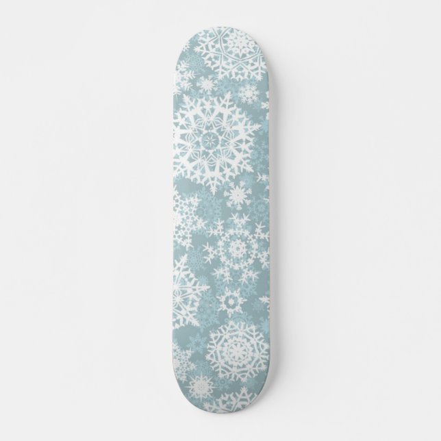 Snowflake mönster mini skateboard bräda 18,5 cm (Framsida)