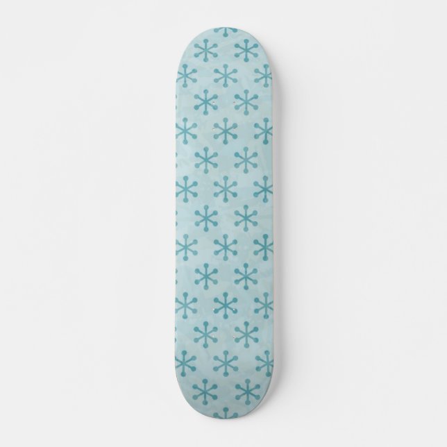 Snowflake mönster mini skateboard bräda 18,5 cm (Framsida)