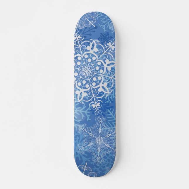 Snowflake mönster mini skateboard bräda 18,5 cm (Framsida)