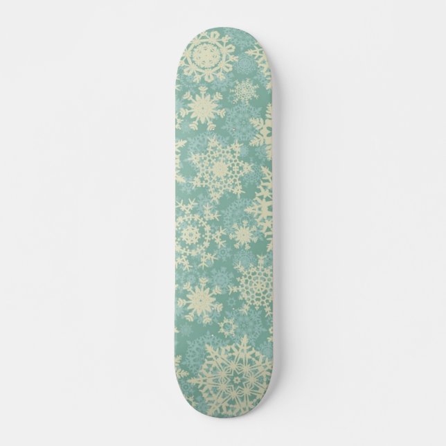 Snowflake mönster mini skateboard bräda 18,5 cm (Framsida)