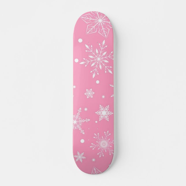 Snowflake mönster mini skateboard bräda 18,5 cm (Framsida)
