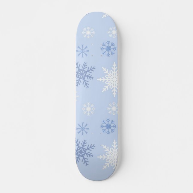 Snowflake mönster mini skateboard bräda 18,5 cm (Framsida)