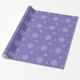 Snowflake Mönster Modern Lavender Winter Helgdag Presentpapper