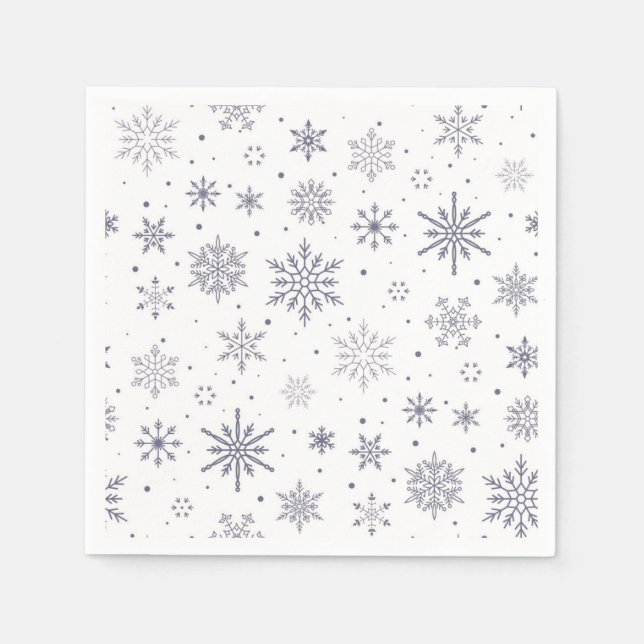 Snowflake mönster pappersservett (Framsidan)