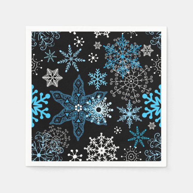 Snowflake mönster pappersservett (Framsidan)