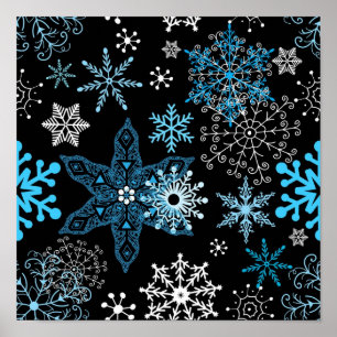 Snowflake mönster poster