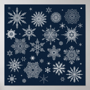 Snowflake mönster poster