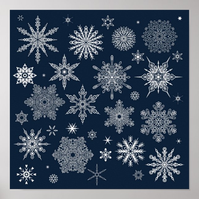 Snowflake mönster poster (Framsidan)