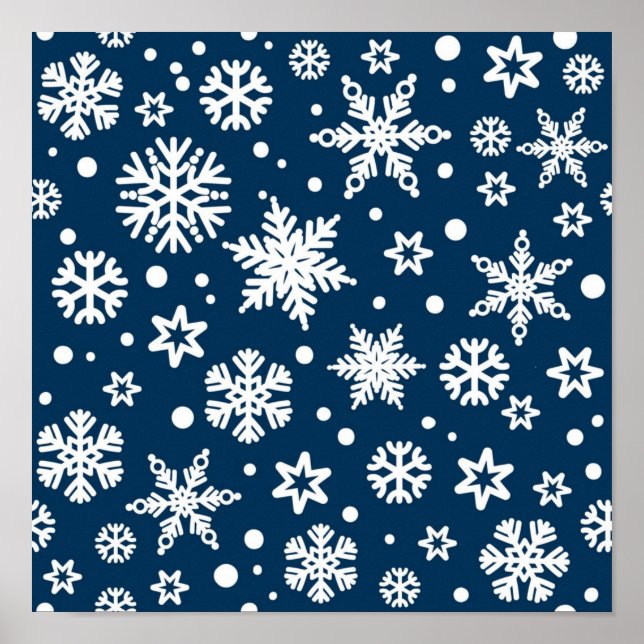Snowflake mönster poster (Framsidan)