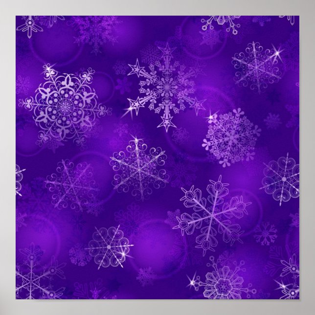 Snowflake mönster poster (Framsidan)